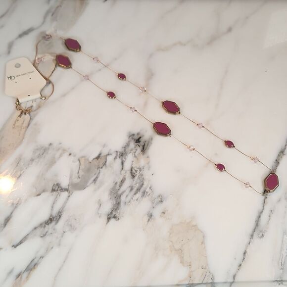 NWT Purple & Gold Long Layering Necklace - Picture 4 of 4